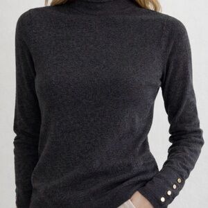 Zara Charcoal Turtleneck Sweater